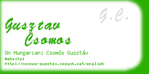 gusztav csomos business card